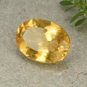 9,17 ctw natürlicher gold-orange Citrin, Oval, VVS-VS