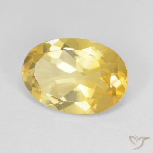 9,17 ctw natürlicher Mittelgold Citrin, Oval, VVS-VS