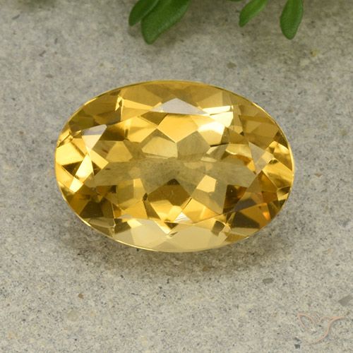 5.32ct Natürlicher Mittelgold Citrin, Oval, VVS-VS