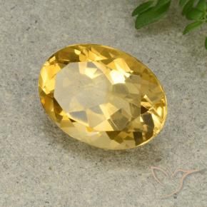 9,17 ctw natürlicher Mittelgold Citrin, Oval, VVS-VS