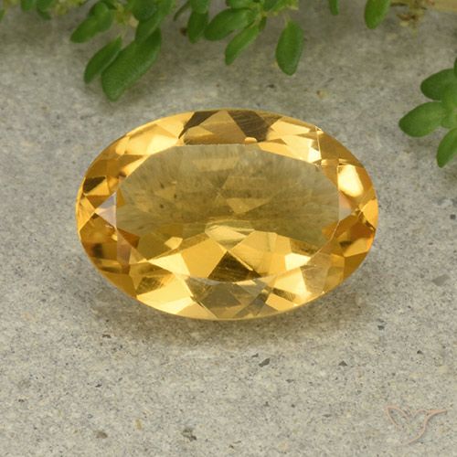 4.51ct Natürlicher Mittelhelles Gold Citrin, Oval, VVS-VS