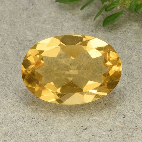 5.25ct Natürlicher Mittelhelles Gold Citrin, Oval, VVS-VS