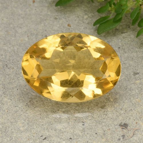 4.76ct Natürlicher gold-orange Citrin, Oval, VVS-VS