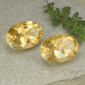11.46 ct natürliche gold-orange Citrin-Edelsteine, Oval, VVS-VS
