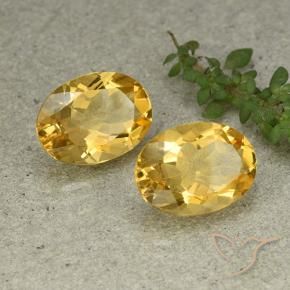 10.02 ct natürliche gold-orange Citrin-Edelsteine, Oval, VVS-VS