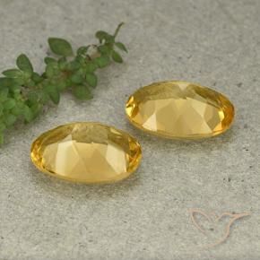 10.02 ct natürliche gold-orange Citrin-Edelsteine, Oval, VVS-VS