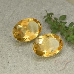 9.63 ct natürliche Mittelhelles Gold Citrin-Edelsteine, Oval, VVS-VS