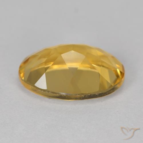 9,17 ctw natürlicher Tiefes Goldorange Citrin, Oval, VVS-VS
