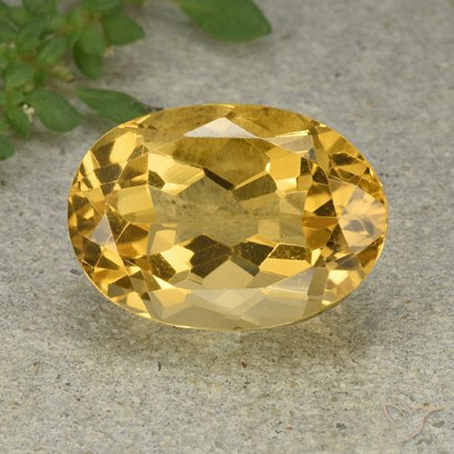 6.40ct Natürlicher Mittelhelles Gold Citrin, Oval, VVS