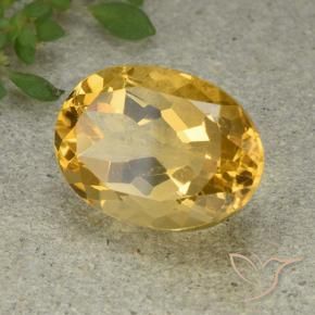 9,17 ctw natürlicher Mittelhelles Gold Citrin, Oval, VVS
