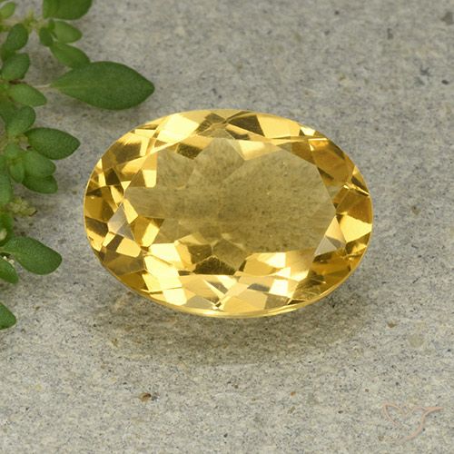 5.06ct Natürlicher Mittelhelles Gold Citrin, Oval, VVS-VS
