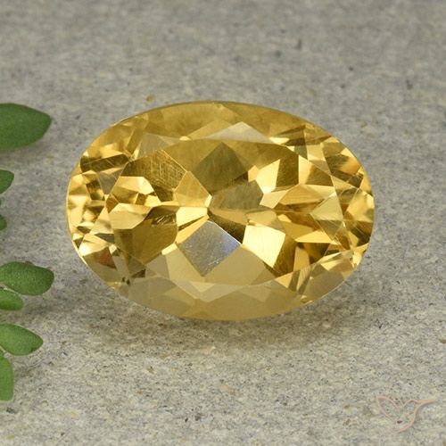 6.16ct Natürlicher Mittelgold Citrin, Oval, VVS-VS