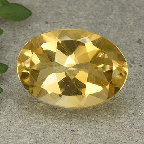 5.07ct Natürlicher Mittelgold Citrin, Oval, VVS-VS