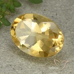 9,17 ctw natürlicher Mittelgold Citrin, Oval, VVS-VS