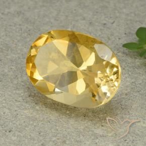 9,17 ctw natürlicher gold-orange Citrin, Oval, VVS-VS