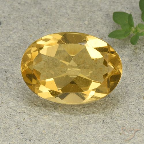 4.79ct Natürlicher gold-orange Citrin, Oval, VVS-VS