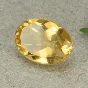 9,17 ctw natürlicher gold-orange Citrin, Oval, VVS-VS