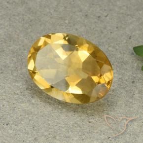 9,17 ctw natürlicher gold-orange Citrin, Oval, VVS-VS