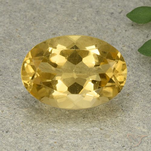 5.73ct Natürlicher Mittelgold Citrin, Oval, VVS-VS