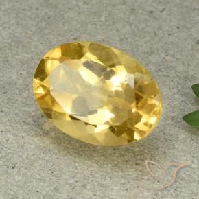 9,17 ctw natürlicher Mittelgold Citrin, Oval, VVS-VS