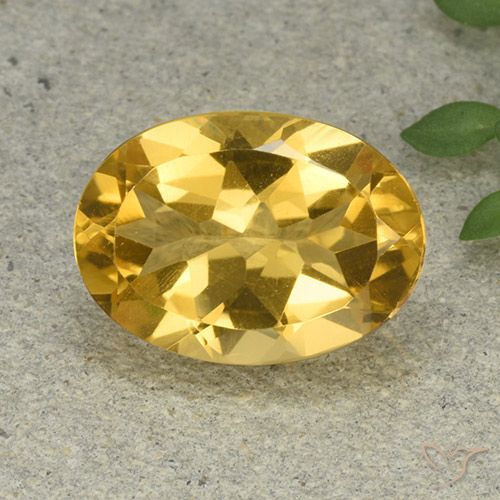 5.43ct Natürlicher gold-orange Citrin, Oval, VVS-VS