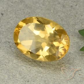 9,17 ctw natürlicher gold-orange Citrin, Oval, VVS-VS
