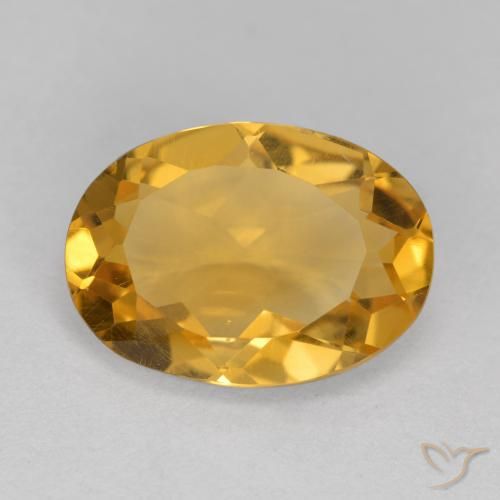 4.68ct Natürlicher Tiefes Goldorange Citrin, Oval, VVS-VS