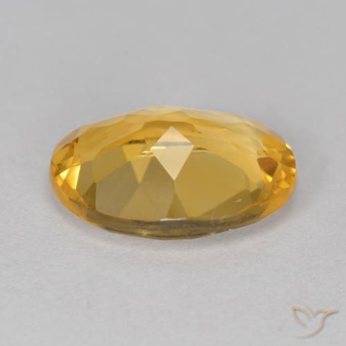 9,17 ctw natürlicher Tiefes Goldorange Citrin, Oval, VVS-VS