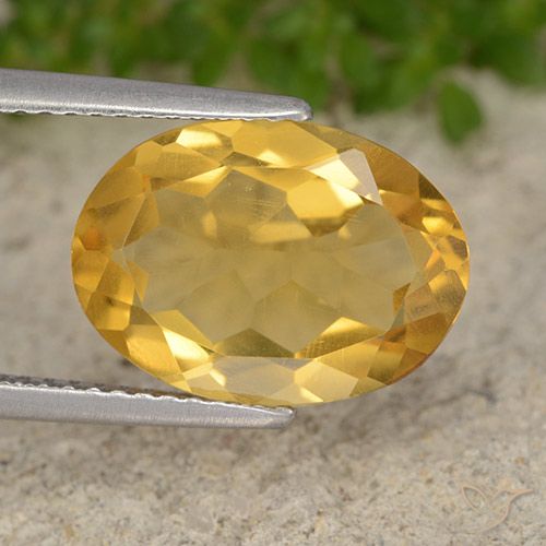 3.91ct Natürlicher Dunkelgolden Citrin, Oval, VVS-VS