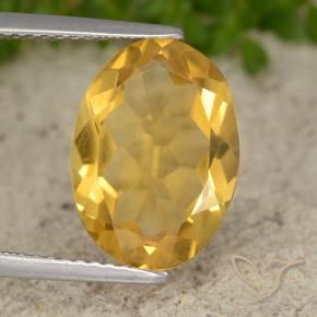 9,17 ctw natürlicher Dunkelgolden Citrin, Oval, VVS-VS