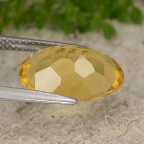 9,17 ctw natürlicher Dunkelgolden Citrin, Oval, VVS-VS