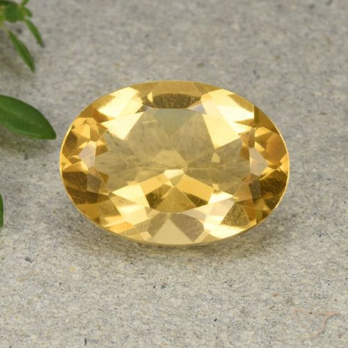 4.46ct Natürlicher Mittelhelles Gold Citrin, Oval, VVS-VS