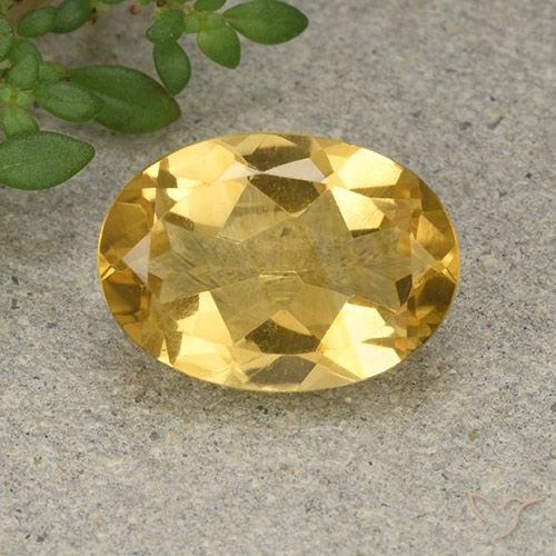 5.18ct Natürlicher gold-orange Citrin, Oval, VVS-VS