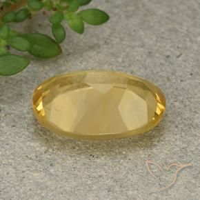 9,17 ctw natürlicher gold-orange Citrin, Oval, VVS-VS