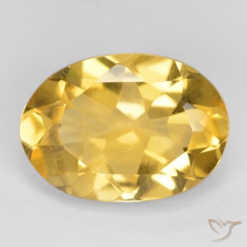 5.16ct Natürlicher Golden Citrin, Oval, VVS-VS