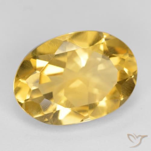 9,17 ctw natürlicher Golden Citrin, Oval, VVS-VS