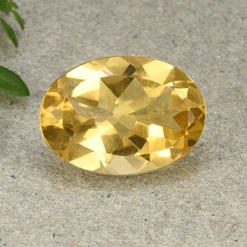 5.00ct Natürlicher gold-orange Citrin, Oval, VVS-VS
