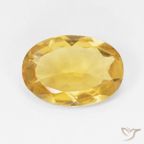 4.37ct Natürlicher Golden Citrin, Oval, VVS-VS
