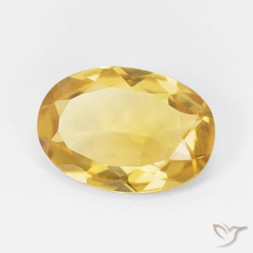 9,17 ctw natürlicher Golden Citrin, Oval, VVS-VS