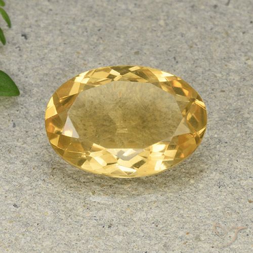 4.58ct Natürlicher gold-orange Citrin, Oval, VVS-VS