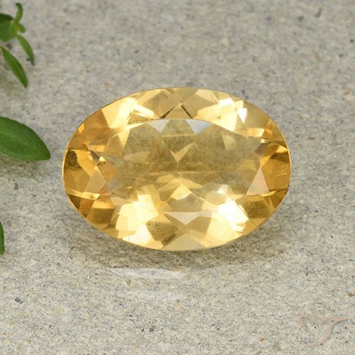 4.41ct Natürlicher gold-orange Citrin, Oval, VVS-VS