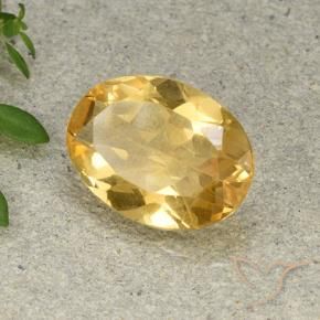 9,17 ctw natürlicher gold-orange Citrin, Oval, VVS-VS