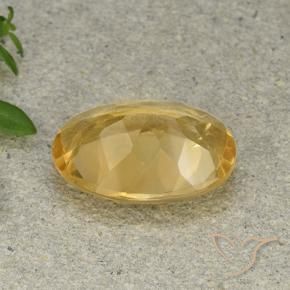 9,17 ctw natürlicher gold-orange Citrin, Oval, VVS-VS