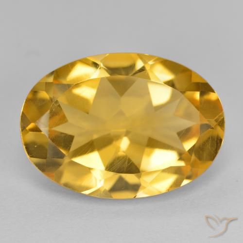 5.08ct Natürlicher Tiefes Goldorange Citrin, Oval, VVS-VS