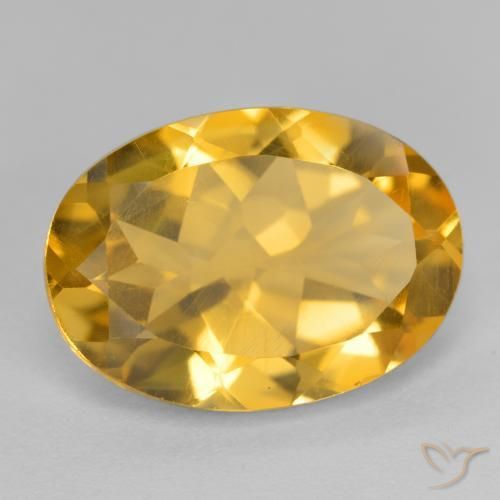 9,17 ctw natürlicher Tiefes Goldorange Citrin, Oval, VVS-VS