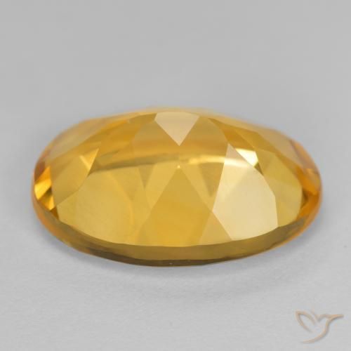 9,17 ctw natürlicher Tiefes Goldorange Citrin, Oval, VVS-VS