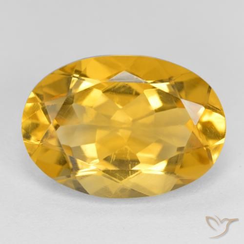 4.83ct Natürlicher Mittelgold Citrin, Oval, VVS-VS