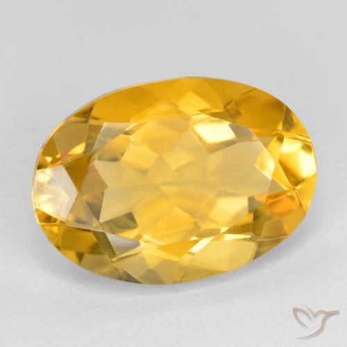 9,17 ctw natürlicher Mittelgold Citrin, Oval, VVS-VS