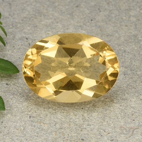 5.52ct Natürlicher hellgolden Citrin, Oval, VVS-VS