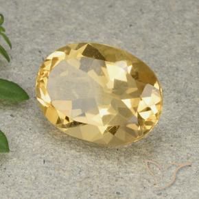 9,17 ctw natürlicher hellgolden Citrin, Oval, VVS-VS